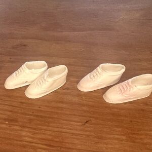 Vintage Barbie/Clone Doll Lot White Sneaker Shoes - 3 Pairs